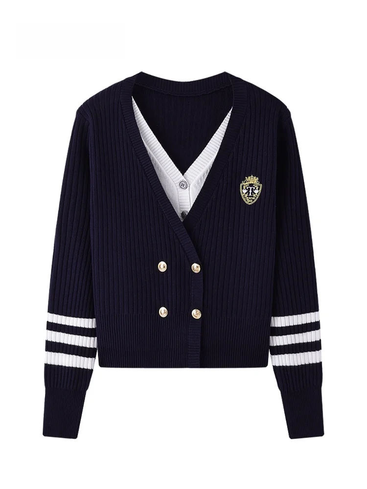 JZZDEMM Double-Breasted Knitted Cardigan Women's Slim Fit Waist-Cinching Jaet Trendy Vintage Sle Long Sve V-Ne Coat
JZZDEMM Double-Breasted Knitted Cardigan Women's Slim Fit Waist-Cinching Jaet Trendy Vintage Sle Long Sve V-Ne Coat