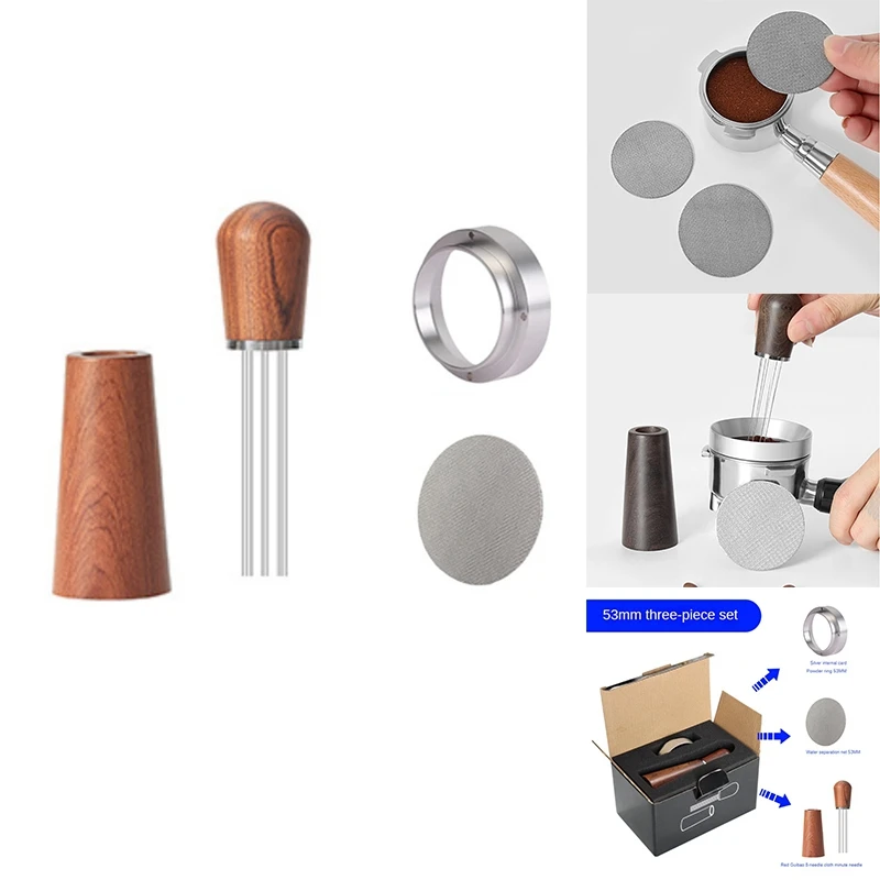 Coffee Stirrer Espresso Coffee Stirrer Distributor Needle Stainless Steel Receive Powder Ring Set Coffee Tool Easy Install 53MM
Coffee Stirrer Espresso Coffee Stirrer Distributor Needle Stainless Steel Receive Powder Ring Set Coffee Tool Easy Install 53MM