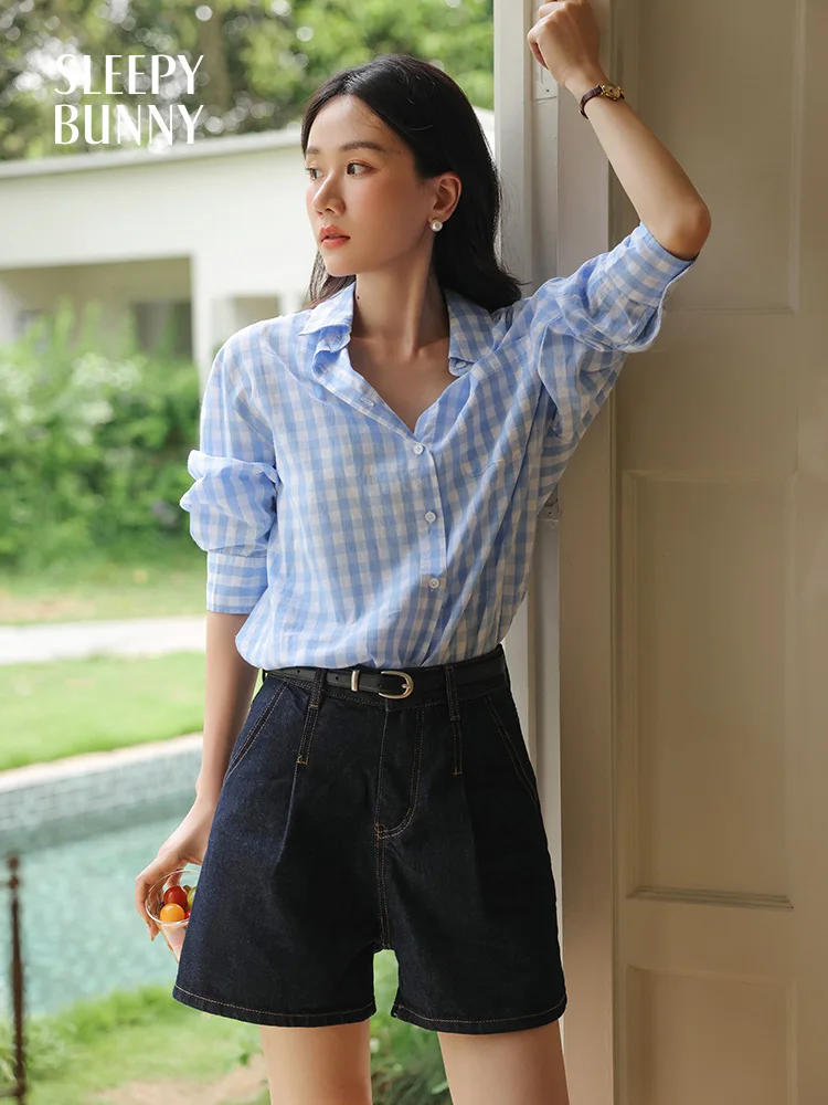Loose Plaid Shirt Women Summer Sun Protection Long Sleeve Oversized Lightweight Blouse Casual Chic Drop Shoulder Workwear Tops
Loose Plaid Shirt Women Summer Sun Protection Long Sleeve Oversized Lightweight Blouse Casual Chic Drop Shoulder Workwear Tops
