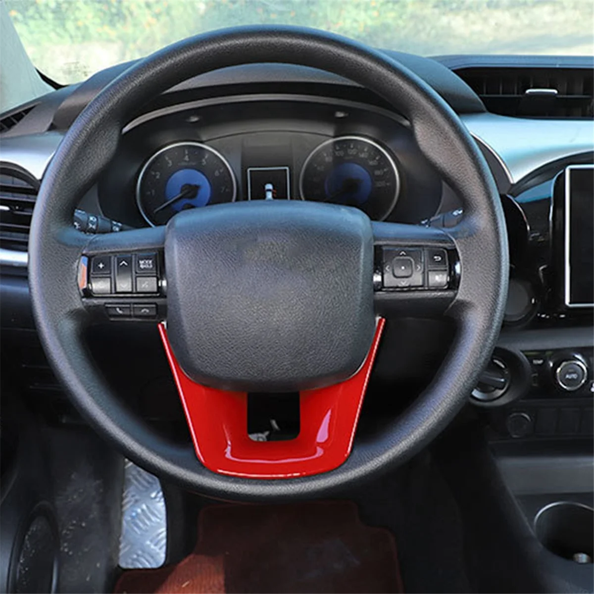 Отделка рулевого колеса для салона автомобиля, наклейки на крышку для TOYOTA FORTUNER 2016-2022, аксессуары для салона автомобиля-C
Отделка рулевого колеса для салона автомобиля, наклейки на крышку для TOYOTA FORTUNER 2016-2022, аксессуары для салона автомобиля-C