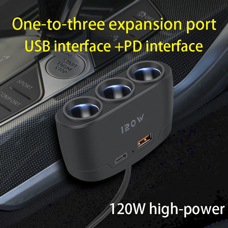 A USB-C car mobile phone charger, a multifunctional USB car plug adapter socket splitter, comes with three adapters.
A USB-C car mobile phone charger, a multifunctional USB car plug adapter socket splitter, comes with three adapters.