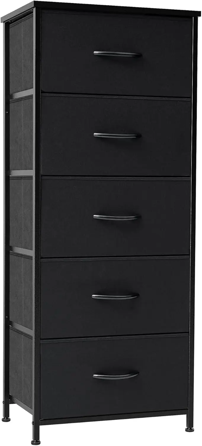 Vertical Dresser Storage Tower - Sturdy Steel Frame, Wood Top, Easy Pull Fabric Bins - Organizer Unit for Bedroom, Hallway, E
Vertical Dresser Storage Tower - Sturdy Steel Frame, Wood Top, Easy Pull Fabric Bins - Organizer Unit for Bedroom, Hallway, E