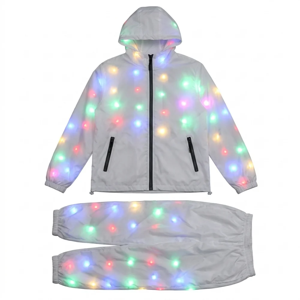 Adult Kids LED Light Jacket Waterproof Dance Performance Costume For Night Running Rave Wear Flash Fancy Dress Outfit
Adult Kids LED Light Jacket Waterproof Dance Performance Costume For Night Running Rave Wear Flash Fancy Dress Outfit