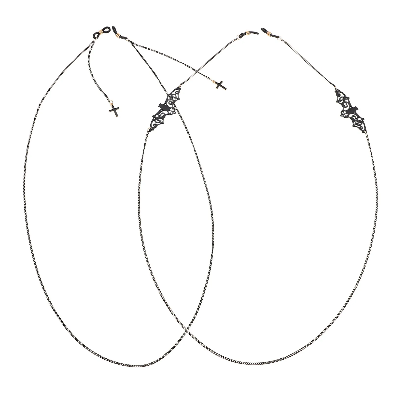 Набор из 4 черных металлических цепочек для очков на Хэллоуин с дизайном летучей мыши и креста, готические цепочки-держатели для очков, ремешки для женских очков для вечеринок
Набор из 4 черных металлических цепочек для очков на Хэллоуин с дизайном летучей мыши и креста, готические цепочки-держатели для очков, ремешки для женских очков для вечеринок