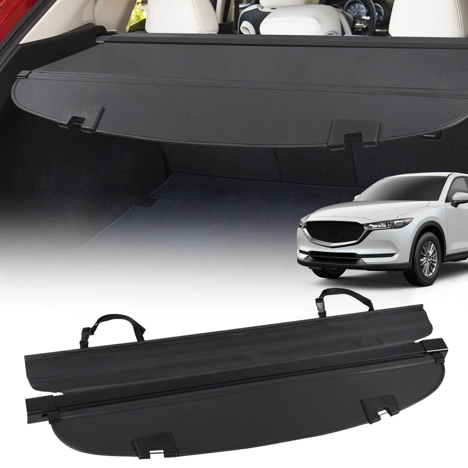 Rear Trunk Cargo Cover for Mazda CX-5 2013-2025 Black Retractable Tail Box Interior Cargo Security Shield Shade Screen Curtain
Rear Trunk Cargo Cover for Mazda CX-5 2013-2025 Black Retractable Tail Box Interior Cargo Security Shield Shade Screen Curtain