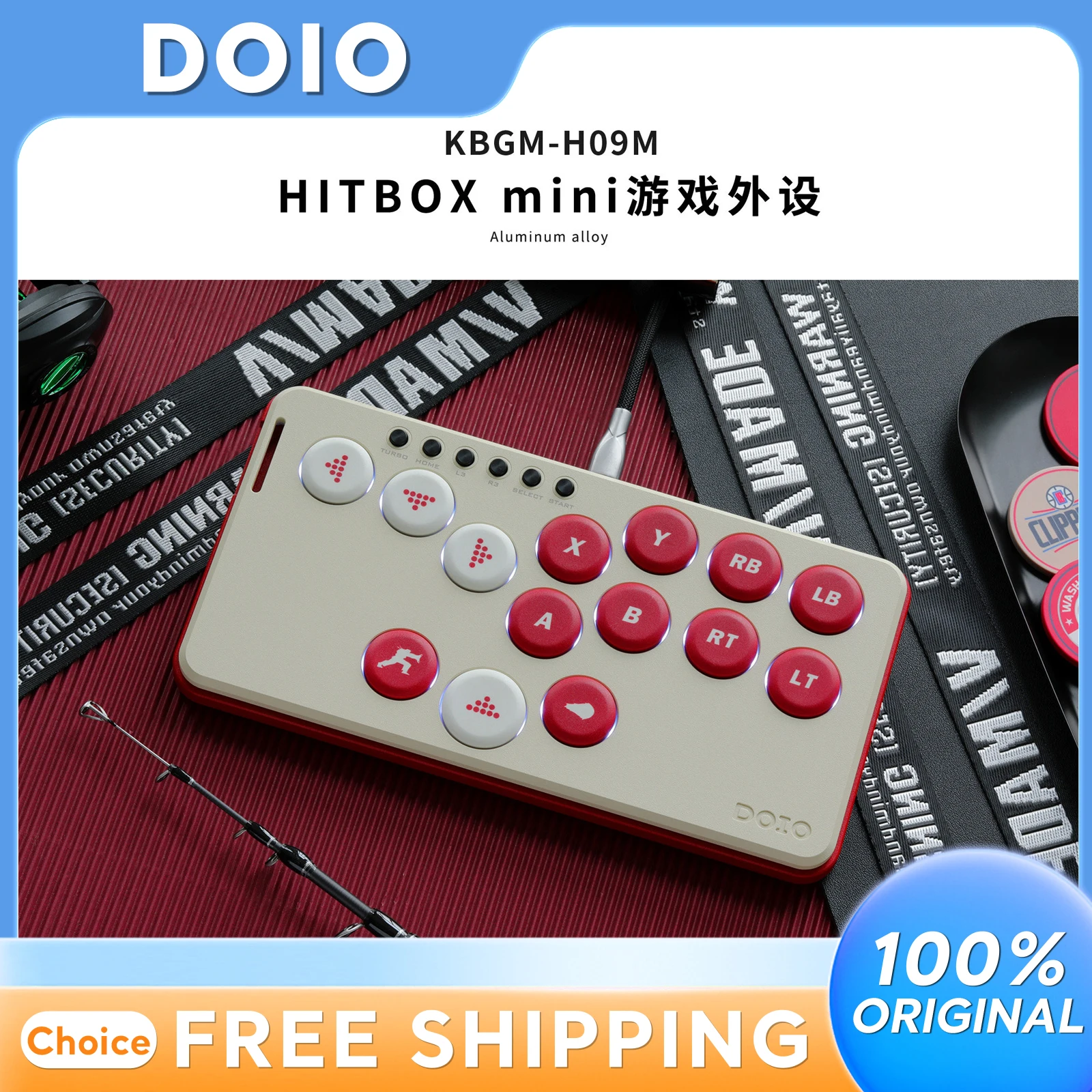 Механическая клавиатура DOIO Hitbox Mini KBGM-H09M из алюминиевого сплава с низким профилем для PS5, Switch, Steam, SF6, Tekken 8, KOF15
Механическая клавиатура DOIO Hitbox Mini KBGM-H09M из алюминиевого сплава с низким профилем для PS5, Switch, Steam, SF6, Tekken 8, KOF15