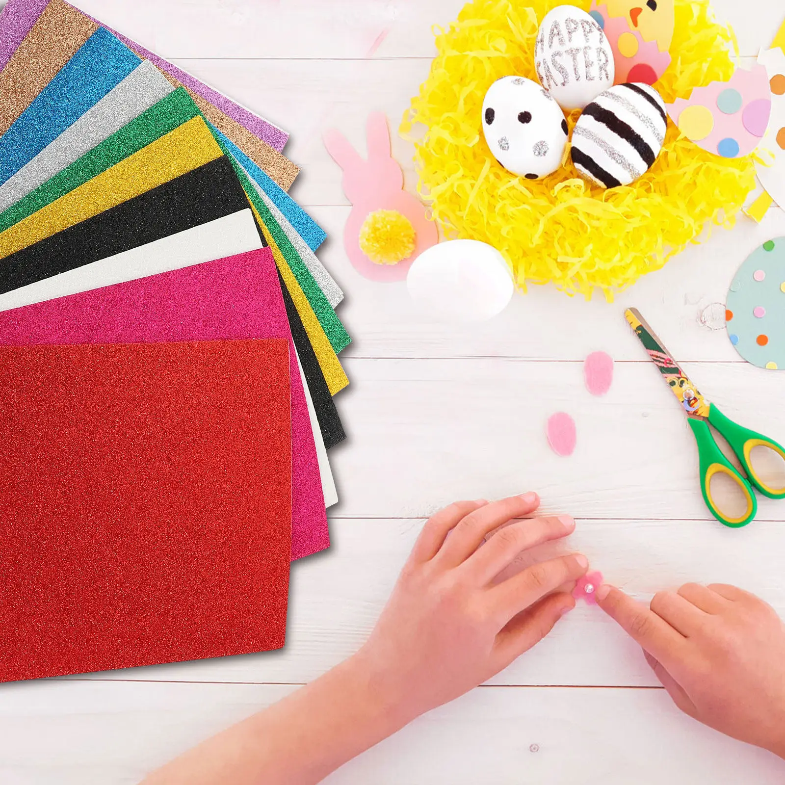 10 Sheets Decorative Craft Foams Self-Adhesive Eva Foam Sheets Easy Cut Paste DIY Craft Supply for Kids Handmade Gifts Random
10 Sheets Decorative Craft Foams Self-Adhesive Eva Foam Sheets Easy Cut Paste DIY Craft Supply for Kids Handmade Gifts Random