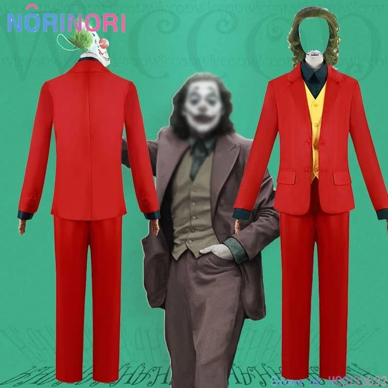 Movie Clown Arthur Joker2019 Fleck Cosplay Costume Carnival Joaquin's Mens Red Suit Outfit Green Wig Roleplay Halloween Party
Movie Clown Arthur Joker2019 Fleck Cosplay Costume Carnival Joaquin's Mens Red Suit Outfit Green Wig Roleplay Halloween Party