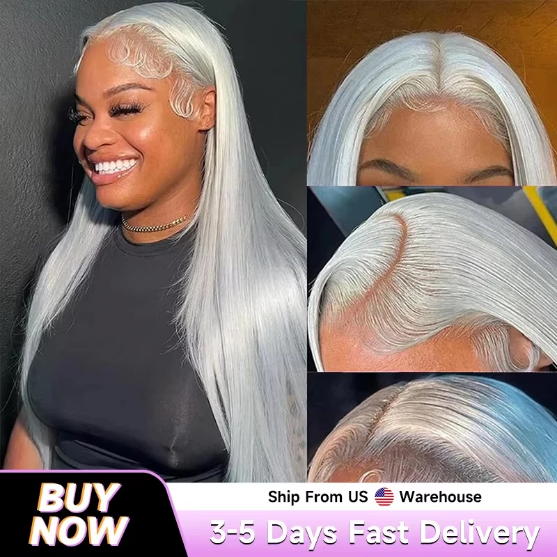 34 36 Inch Silver Gray Straight Hair Wig 13x4 Transparent Lace Front Wig Pre Cut Glueless Wigs Brazilian Virgin Hair For Women
34 36 Inch Silver Gray Straight Hair Wig 13x4 Transparent Lace Front Wig Pre Cut Glueless Wigs Brazilian Virgin Hair For Women