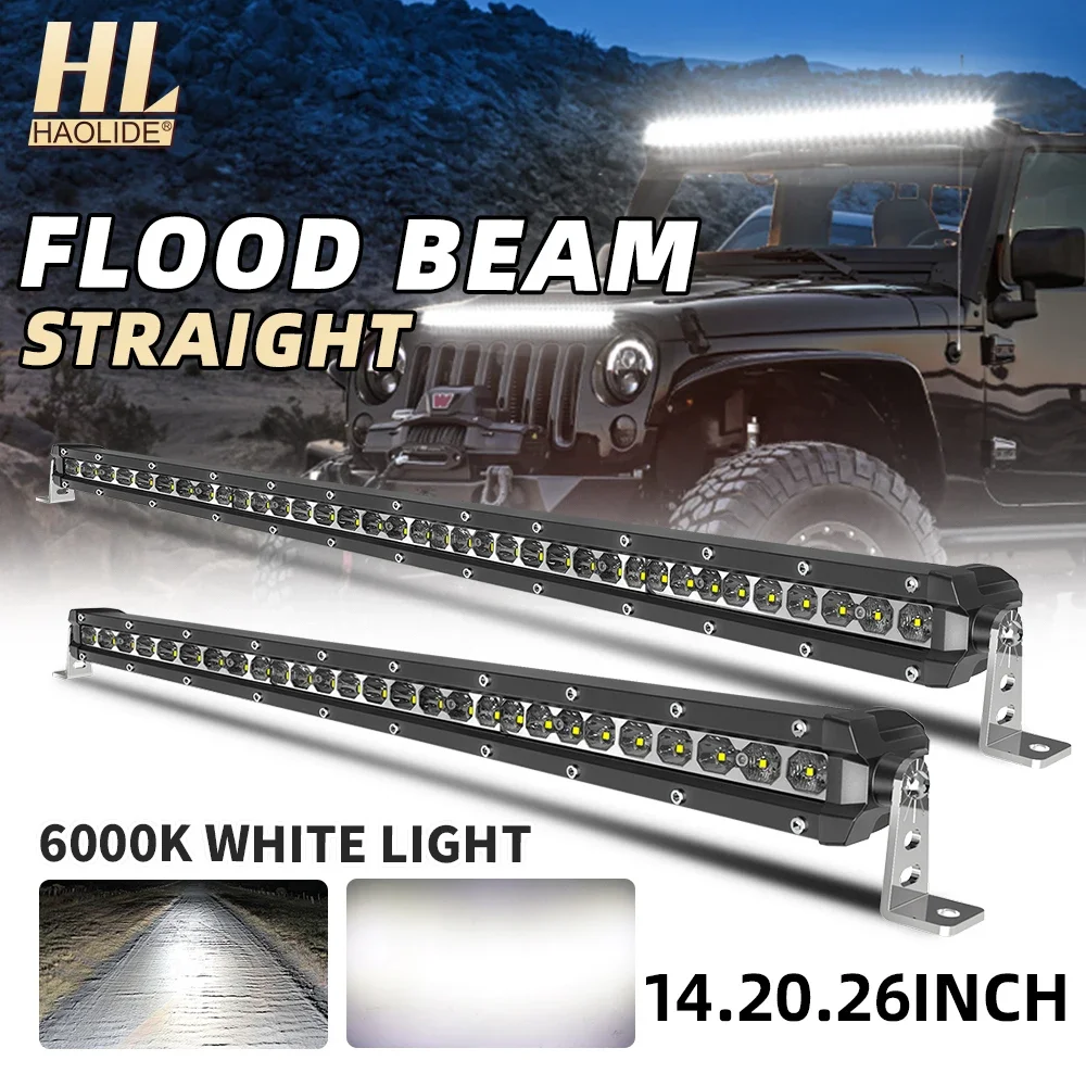 HAOLIDE Led Light Bar utral Slim 14inch 20inch 26inch Straight / 20inch Curved Led Bar Single Row 6000k forCar off-road use IP68
HAOLIDE Led Light Bar utral Slim 14inch 20inch 26inch Straight / 20inch Curved Led Bar Single Row 6000k forCar off-road use IP68