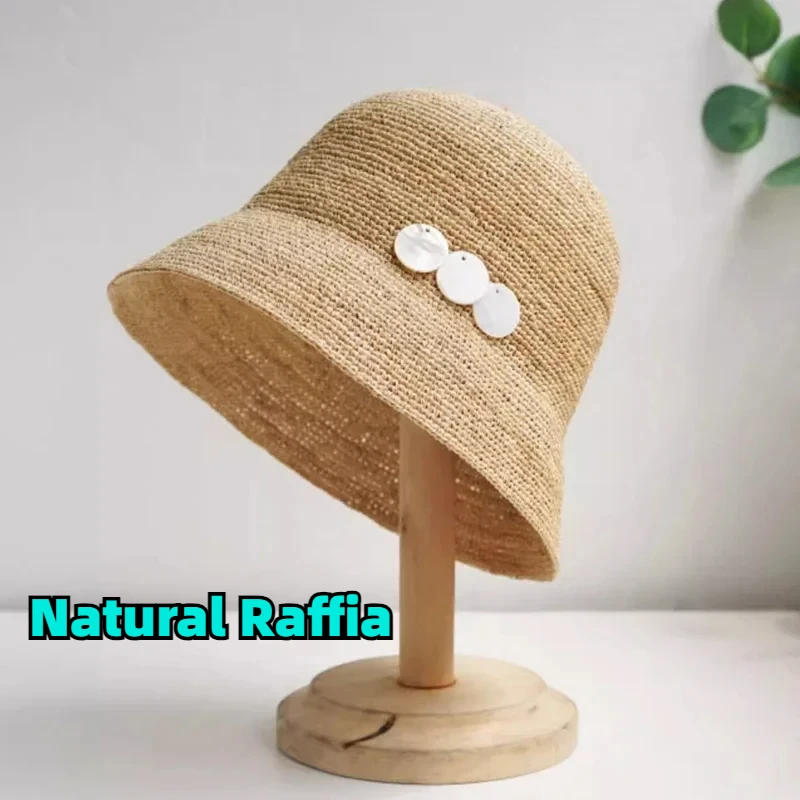 New Natural Raffia Straw Sun Hats for Women Bailey Shell Decoration Beach Hat Women Outdoor Uv Protection Vacation Travel Panama
New Natural Raffia Straw Sun Hats for Women Bailey Shell Decoration Beach Hat Women Outdoor Uv Protection Vacation Travel Panama