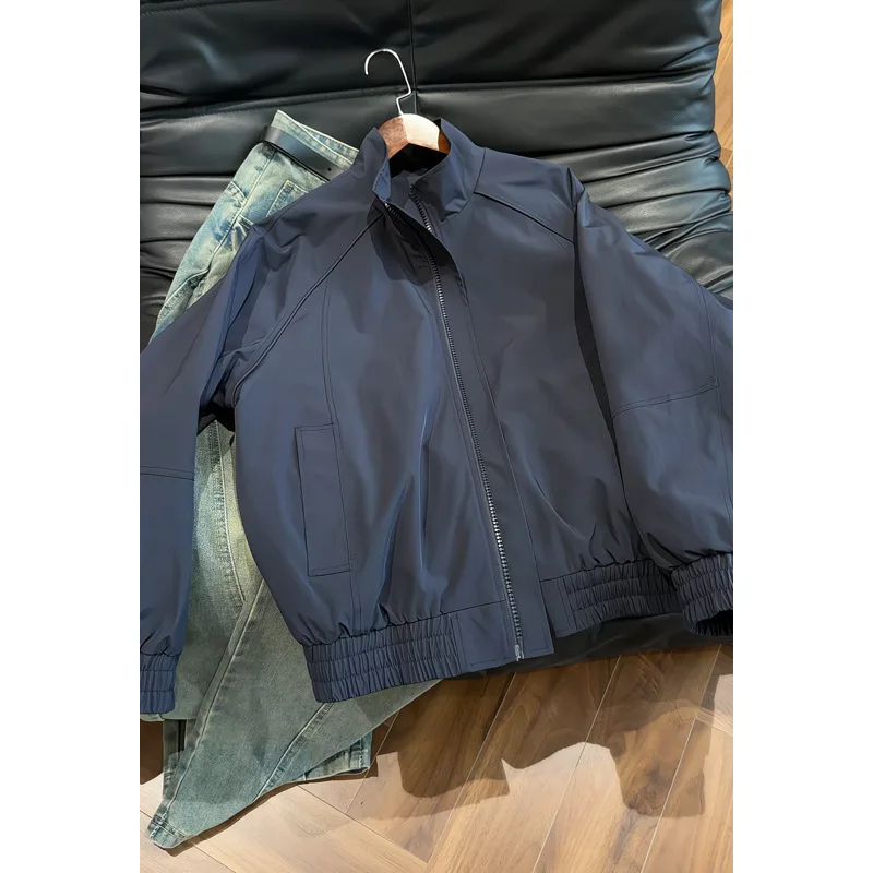 Deconstructed Stand-Up Collar Bomber For Men, American Style Short Baseball With A Structured Shoulder Silhouette,
Deconstructed Stand-Up Collar Bomber For Men, American Style Short Baseball With A Structured Shoulder Silhouette,