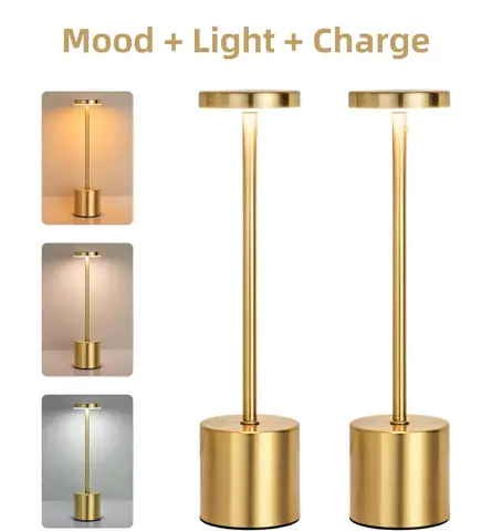 LED Table Lamp Touch Sensor Night Light USB Rechargeable Portable Bedroom Night Light Wireless Reading Lamp Restaurant Hotel Bar