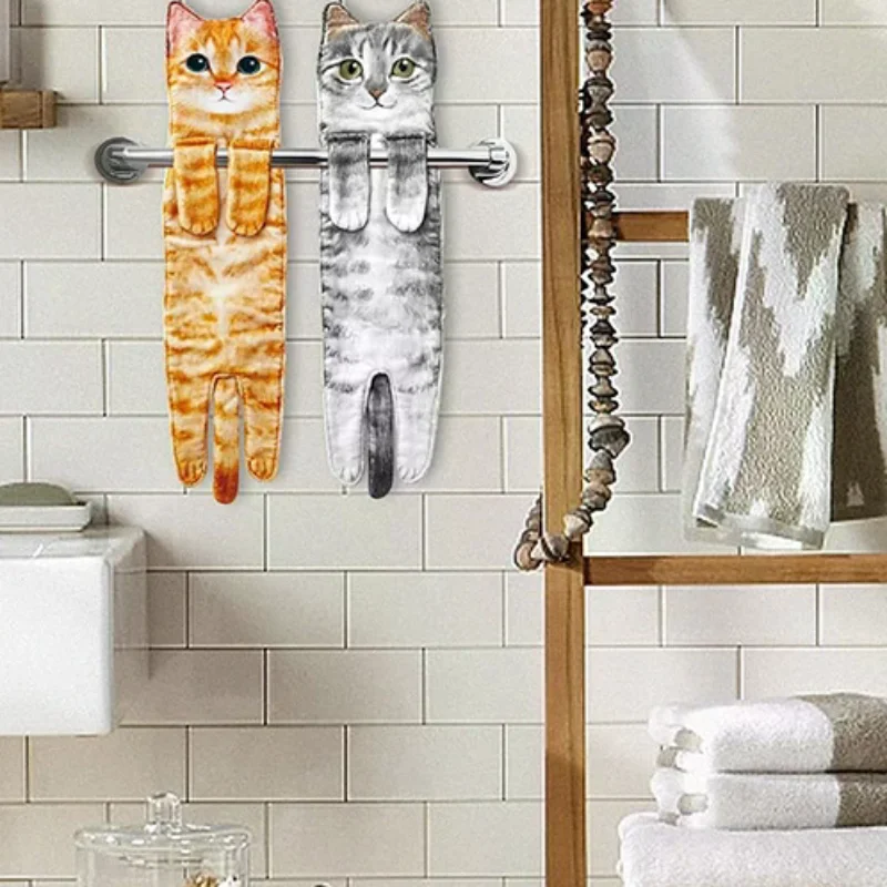 Funny Cat Hand Towels Kitchen Bathroom Hand Towel With Hanging Loops Soft Absorbent Home Decor Dishtowel For Cat Lover Gifts
Funny Cat Hand Towels Kitchen Bathroom Hand Towel With Hanging Loops Soft Absorbent Home Decor Dishtowel For Cat Lover Gifts