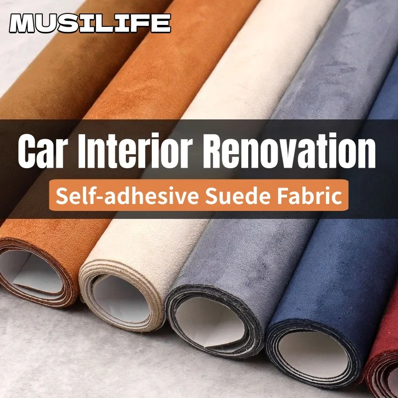Suede Adhesive Fabric Upholstery Self-Adhesive Suede Leather Velvet Cloth for Auto Interior Renovation & Repair Leather Craft 
Suede Adhesive Fabric Upholstery Self-Adhesive Suede Leather Velvet Cloth for Auto Interior Renovation & Repair Leather Craft