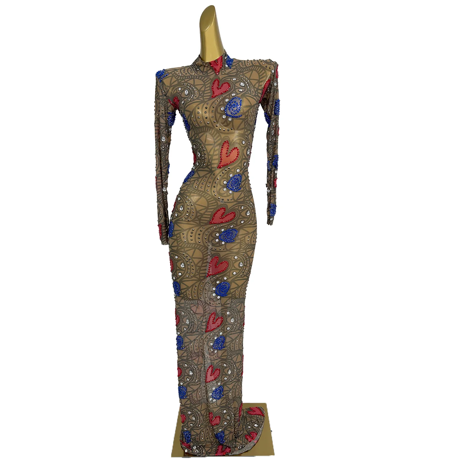 Elegant Women Dress Sexy Mesh Transparent Floor Length Skirt Red Carpet Runway Show Wedding Banquet Birthday Party Dress qingren
Elegant Women Dress Sexy Mesh Transparent Floor Length Skirt Red Carpet Runway Show Wedding Banquet Birthday Party Dress qingren