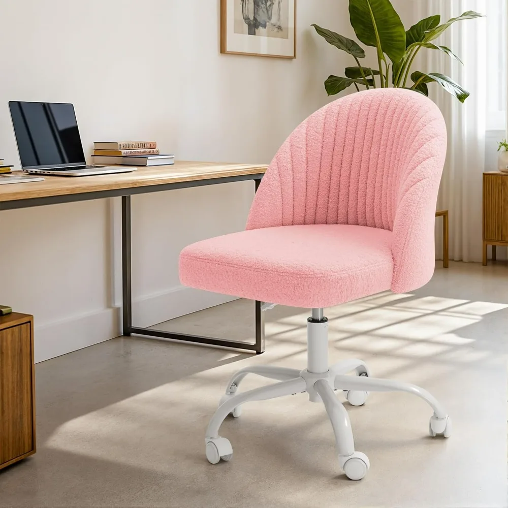 Furniwell Office Chair Armless Cute Desk Chair Modern Adjustable Swivel Vanity Task Computer Chair Home Office Desk Teddy Velvet
Furniwell Office Chair Armless Cute Desk Chair Modern Adjustable Swivel Vanity Task Computer Chair Home Office Desk Teddy Velvet