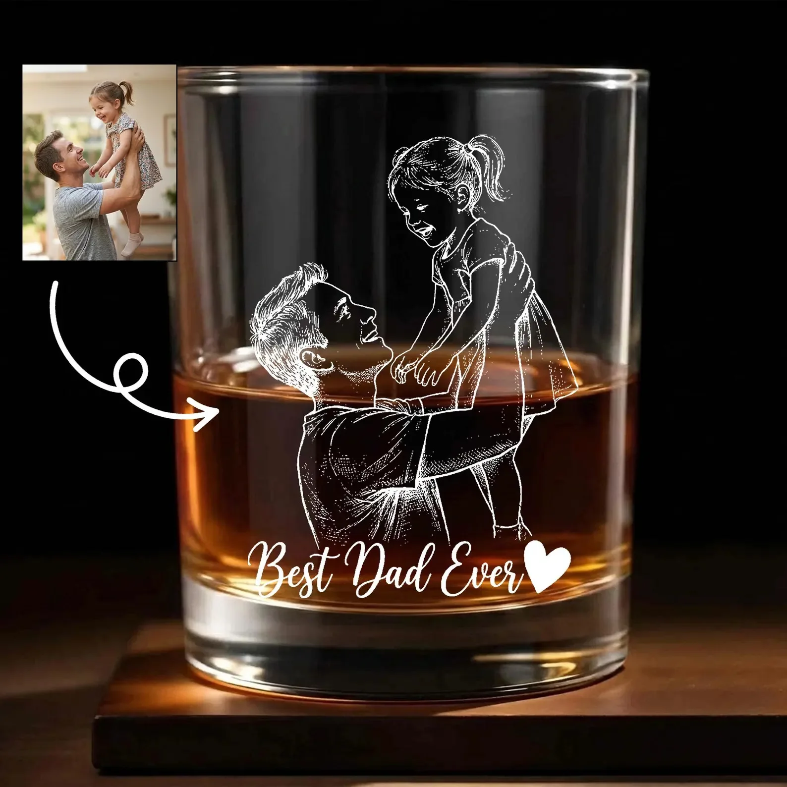 Custom Photo Engraved Whiskey Cup Clear Glass Wine Cup Personalized Pattern Cocktail Drinking Glass Father Gift
Custom Photo Engraved Whiskey Cup Clear Glass Wine Cup Personalized Pattern Cocktail Drinking Glass Father Gift