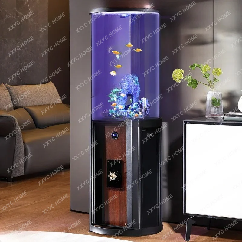New cylindrical fish tank living room small water-free ecological bottom filter fish tank
New cylindrical fish tank living room small water-free ecological bottom filter fish tank