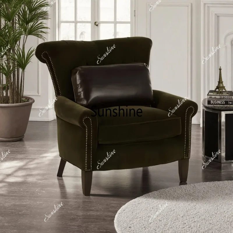 American retro sofa chair living room light luxury small apartment single sofa chair
American retro sofa chair living room light luxury small apartment single sofa chair