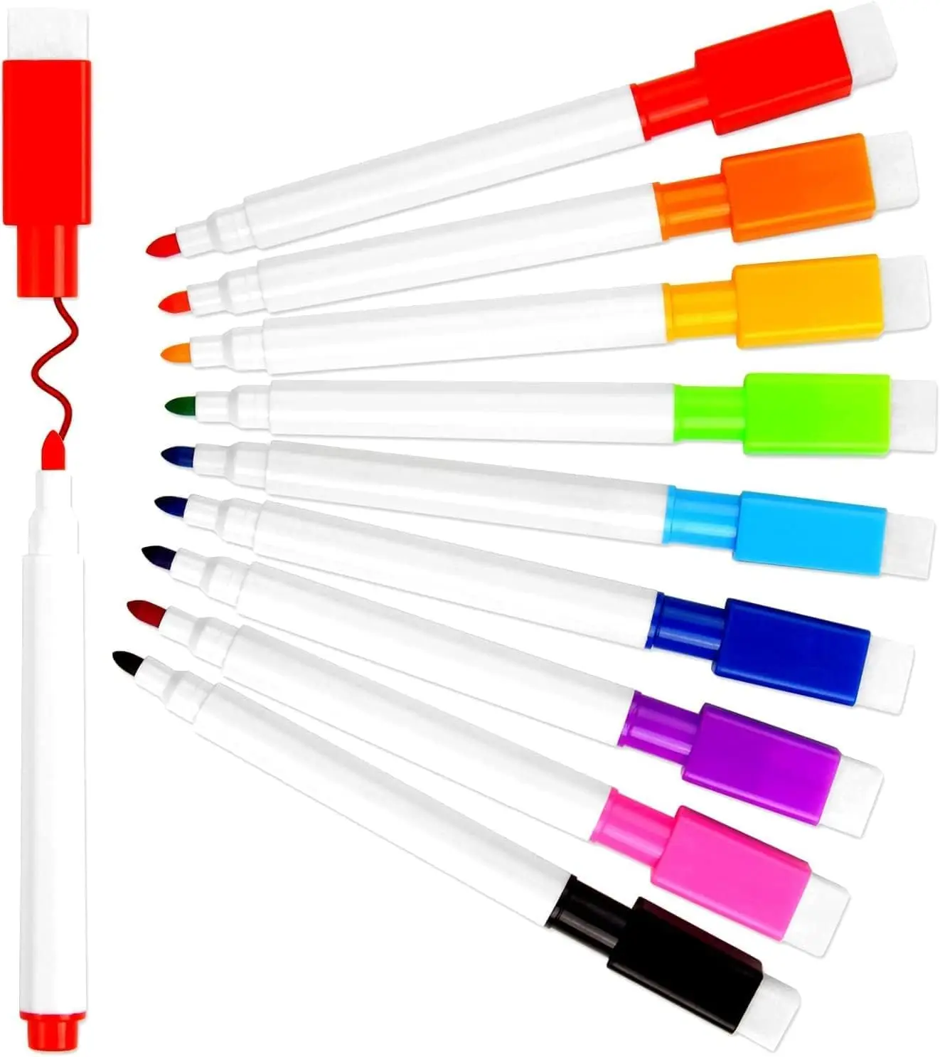 Magnetic Dry Erase Markers 18 Pieces 9 Colors Fine Tip Point Dry Erase Pen with Erasers White Board Markers for Kids Teachers
Magnetic Dry Erase Markers 18 Pieces 9 Colors Fine Tip Point Dry Erase Pen with Erasers White Board Markers for Kids Teachers