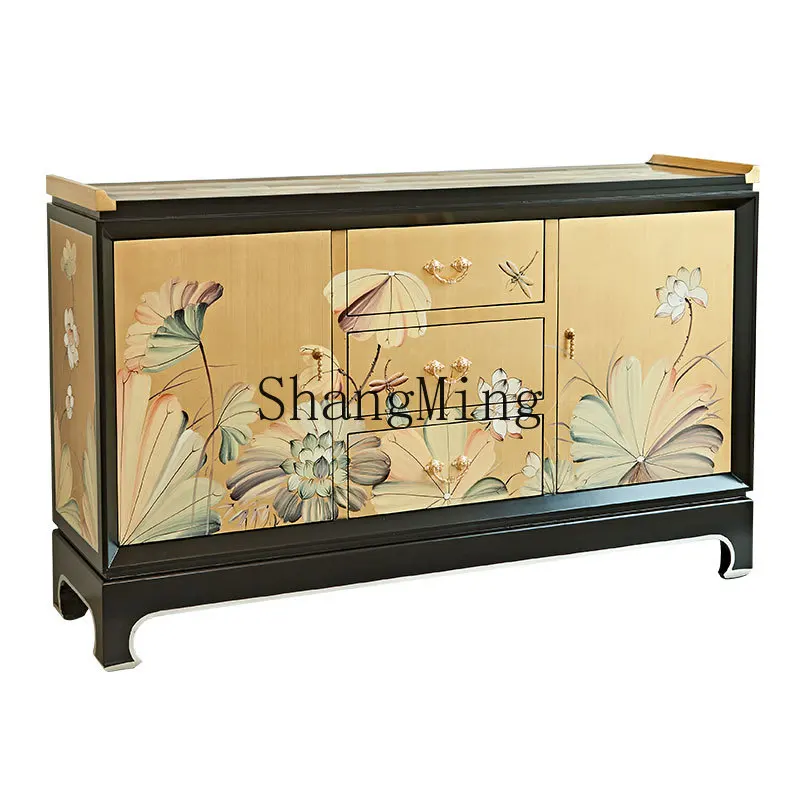LXY painted lotus flower new Chinese style living room entrance decorative dining side cabinet entrance storage shoe cabinet
LXY painted lotus flower new Chinese style living room entrance decorative dining side cabinet entrance storage shoe cabinet