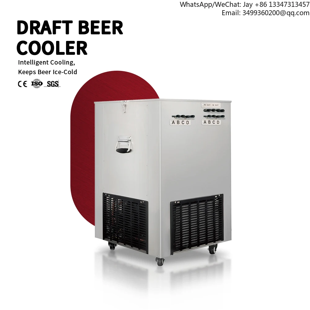 Коммерческая 4-катушка для разливного пива Коммерческий диспенсер для бочонка пива с охлаждением воды Холодильник для льда Высокая эффективность
Коммерческая 4-катушка для разливного пива Коммерческий диспенсер для бочонка пива с охлаждением воды Холодильник для льда Высокая эффективность