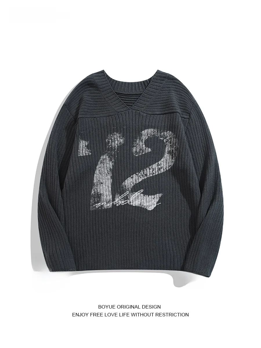 Boyue American Sle свитер с цифровым принтом и v-образным вырезом, свободный повседневный мужской вязаный свитер, теплый зимний модный молодежный свитер
Boyue American Sle свитер с цифровым принтом и v-образным вырезом, свободный повседневный мужской вязаный свитер, теплый зимний модный молодежный свитер