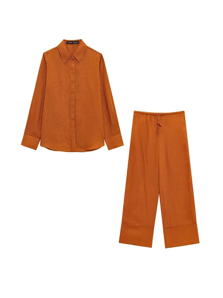 2025 Vintage Solid Cotton Linen Shirts Tops and Trousers Female Elegant Street Thin Two Suits Clothes Women Summer 2-Pieces Sets
2025 Vintage Solid Cotton Linen Shirts Tops and Trousers Female Elegant Street Thin Two Suits Clothes Women Summer 2-Pieces Sets