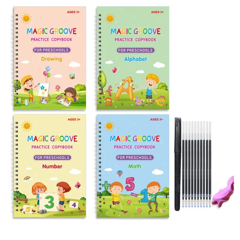 Reusable Magic Practice Copybook Free Wiping for Kids Book Learning Numbers Letters Calligraphy Writing Exercise Books Gift
Reusable Magic Practice Copybook Free Wiping for Kids Book Learning Numbers Letters Calligraphy Writing Exercise Books Gift