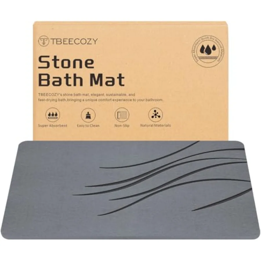 Stone Bath Mat, Large Size Diatomite Fast Drying Non Slip Stone Shower Mat, Super Absorbent for Bathroom and Kitchen, Multi-Use
Stone Bath Mat, Large Size Diatomite Fast Drying Non Slip Stone Shower Mat, Super Absorbent for Bathroom and Kitchen, Multi-Use