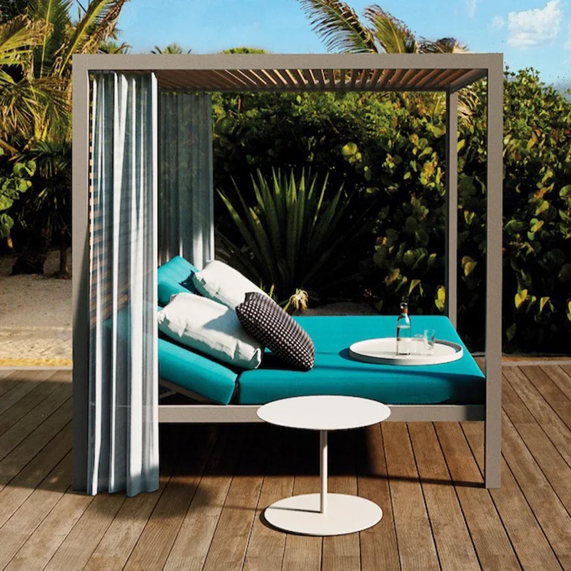 Outdoor aluminum alloy reclining bed, leisure sun room, homestay, open-air swimming pool, waterproof and sunscreen
Outdoor aluminum alloy reclining bed, leisure sun room, homestay, open-air swimming pool, waterproof and sunscreen