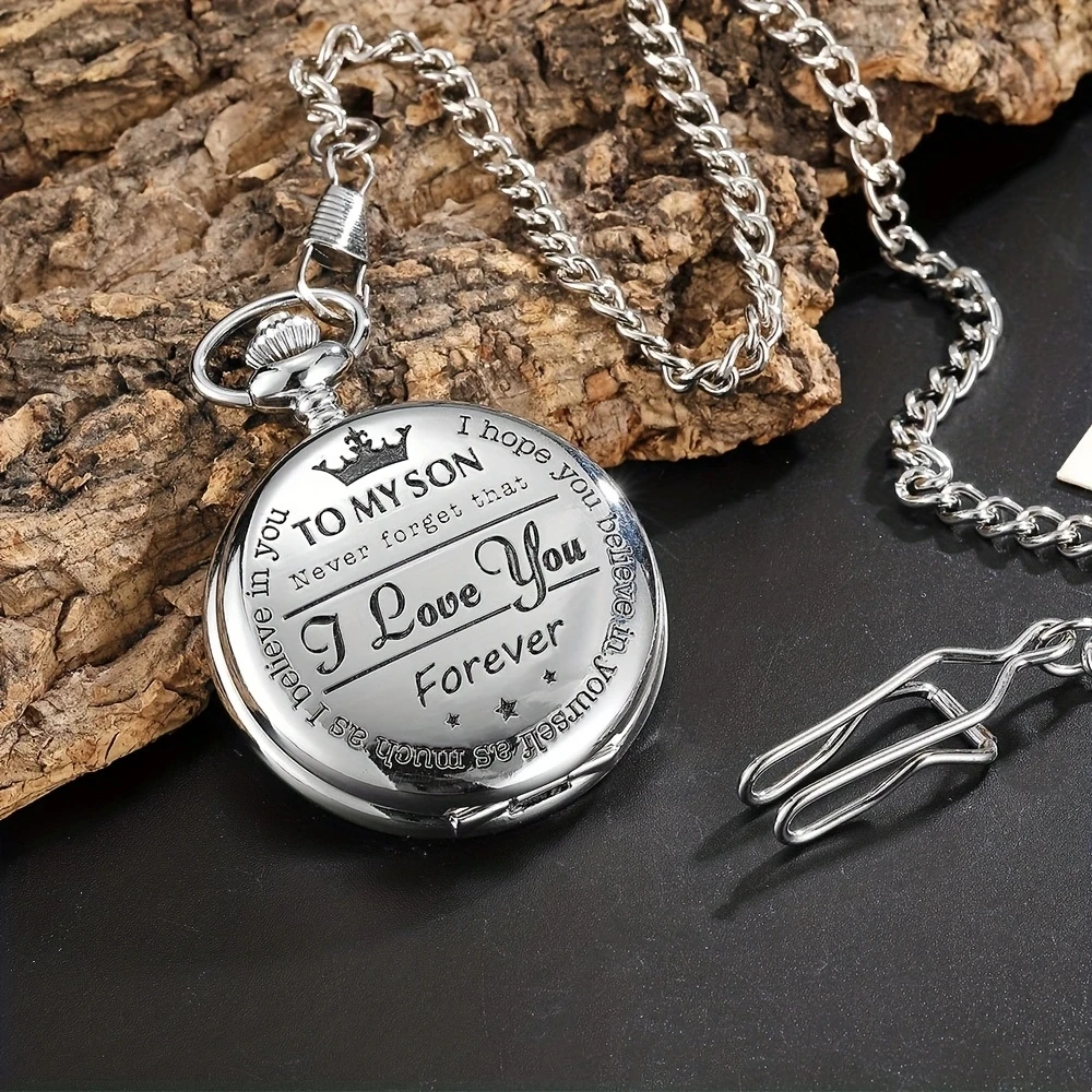 Commemorative gold circular pocket watch as my son's birthday gift Christmas pocket watch waist chain quartz pocket watch
Commemorative gold circular pocket watch as my son's birthday gift Christmas pocket watch waist chain quartz pocket watch