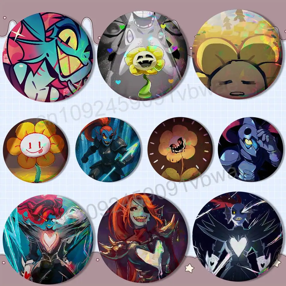 game Undyne Undertale Flowey Laser reflective round badges pins bag clothing decorations collectibles gifts for friends
game Undyne Undertale Flowey Laser reflective round badges pins bag clothing decorations collectibles gifts for friends