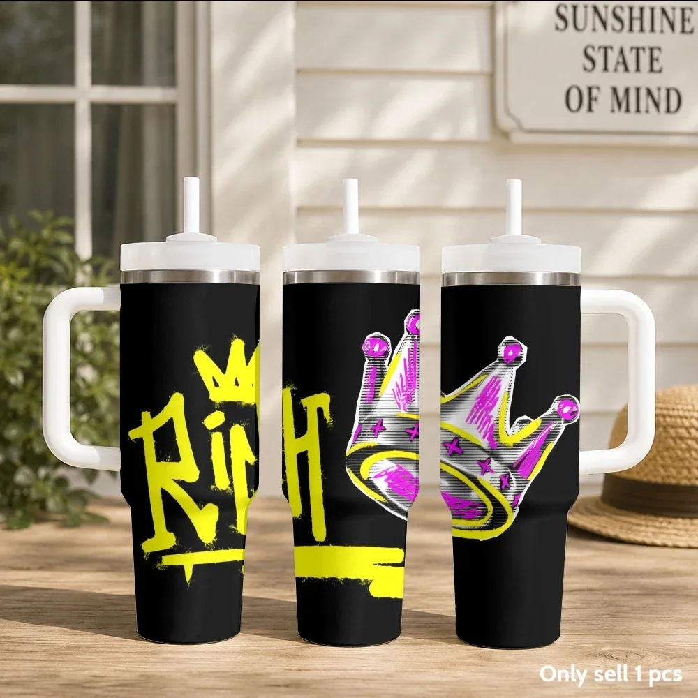 Royal luxury Crown Vacuum Flasks 40oz Portable Stainless Steel Tumbler with Handle Straw Double Wall Vacuum Insulated Mug
Royal luxury Crown Vacuum Flasks 40oz Portable Stainless Steel Tumbler with Handle Straw Double Wall Vacuum Insulated Mug