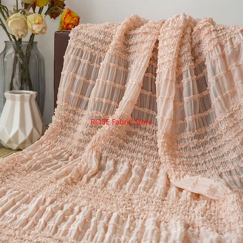 Soft Flowing Ruffled Chiffon Fabric, Pleated Chiffon tulle Fabric for Cake Dress, Bridal Gown, Tutu Dress, Mini Dress
Soft Flowing Ruffled Chiffon Fabric, Pleated Chiffon tulle Fabric for Cake Dress, Bridal Gown, Tutu Dress, Mini Dress
