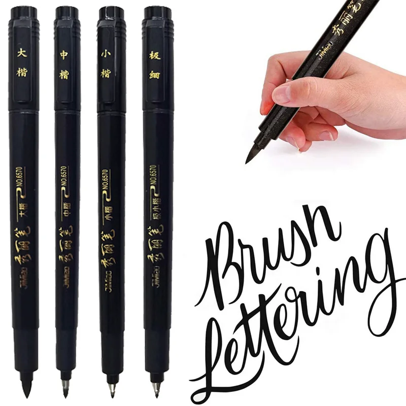4pc Calligraphy Beautiful Pen Student Line Marker Brush Medium Fine Drawing Black Ink Calligraphy Invitation practice Sketching
4pc Calligraphy Beautiful Pen Student Line Marker Brush Medium Fine Drawing Black Ink Calligraphy Invitation practice Sketching