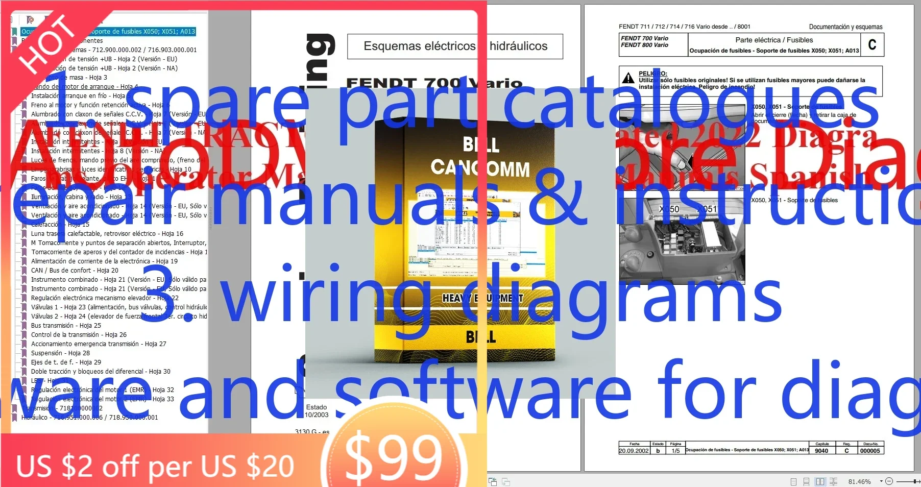 ТРАКТОР FENDT AutoDVD, 17 ГБ, обновленный в формате PDF, диаграммы на 2022 год, руководство оператора и руководство по мастерской, испанский язык
ТРАКТОР FENDT AutoDVD, 17 ГБ, обновленный в формате PDF, диаграммы на 2022 год, руководство оператора и руководство по мастерской, испанский язык