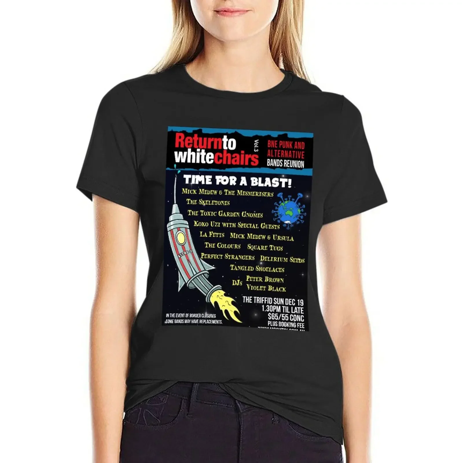 RETURN TO WHITE CHAIRS VOL 3 T-Shirt quick-drying Short sleeve tee summer clothes Women's tops
RETURN TO WHITE CHAIRS VOL 3 T-Shirt quick-drying Short sleeve tee summer clothes Women's tops