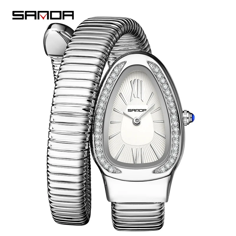 Fashion Sanda 1151 Snake Shape Diamond Women's Watch, Retro Vintage Luxury Quartz Stainless Steel Bracelet Wristwatch For Women
Fashion Sanda 1151 Snake Shape Diamond Women's Watch, Retro Vintage Luxury Quartz Stainless Steel Bracelet Wristwatch For Women