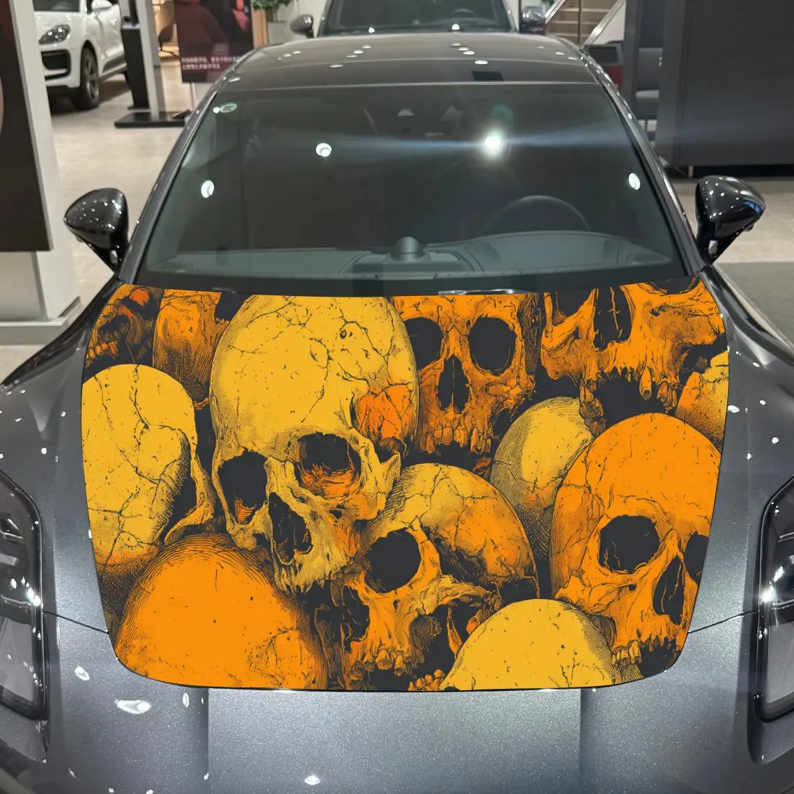 Orange Skull Swarm Bold Adventure PVC Car Engine Hood Vinyl Wraps, Self-Adhesive Waterproof Car Hood Decal Sticker, Car Decorati
Orange Skull Swarm Bold Adventure PVC Car Engine Hood Vinyl Wraps, Self-Adhesive Waterproof Car Hood Decal Sticker, Car Decorati