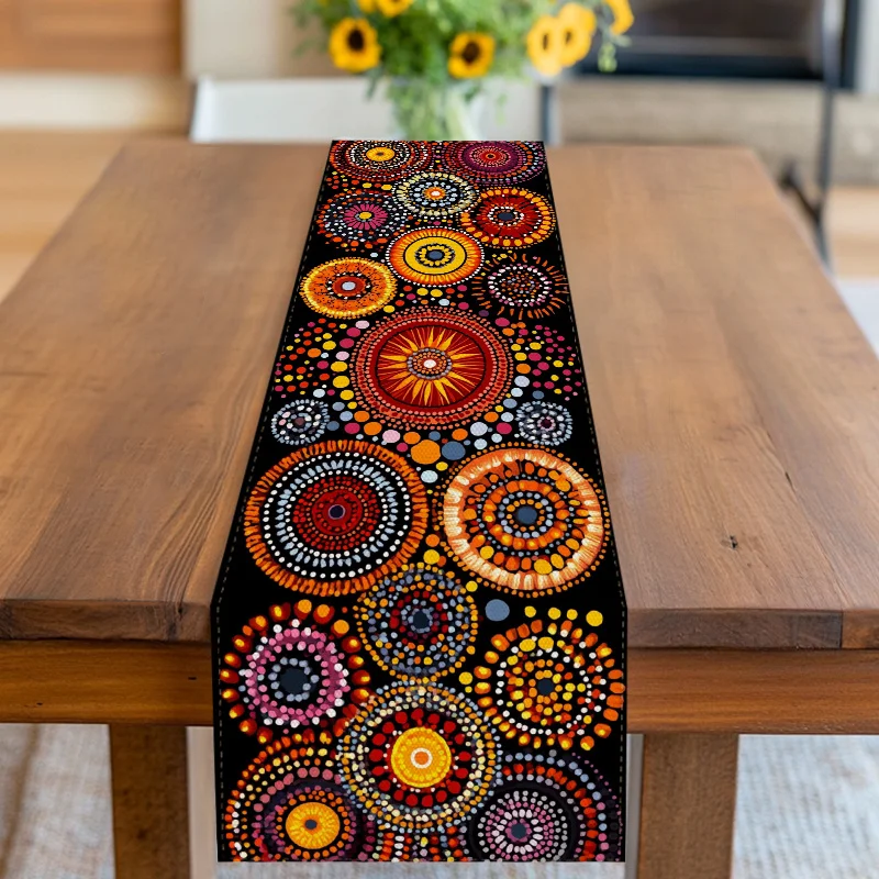 Mandala Dot Art Table Runner Single Print Vibrant Durable Decorative Table Runner Home Dining Room Kitchen Party Boho Vibe Decor
Mandala Dot Art Table Runner Single Print Vibrant Durable Decorative Table Runner Home Dining Room Kitchen Party Boho Vibe Decor