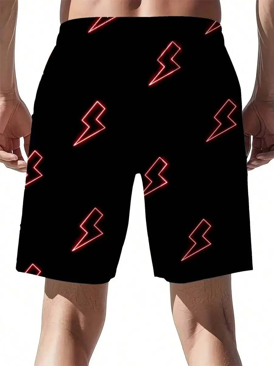 Mens Full Print Lightning Bolt Pattern Casual Beach Shorts For Outdoor Leisure
Mens Full Print Lightning Bolt Pattern Casual Beach Shorts For Outdoor Leisure