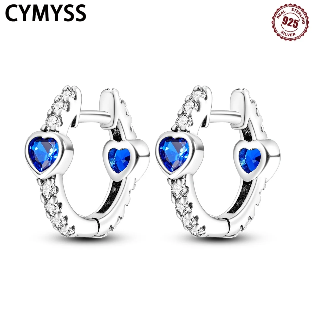 CYMYSS 2025 New S925 Sterling Silver Blue Heart Earrings Boutique Wedding Birthday Party Gift Jewellery Trend Women's Earrings
CYMYSS 2025 New S925 Sterling Silver Blue Heart Earrings Boutique Wedding Birthday Party Gift Jewellery Trend Women's Earrings