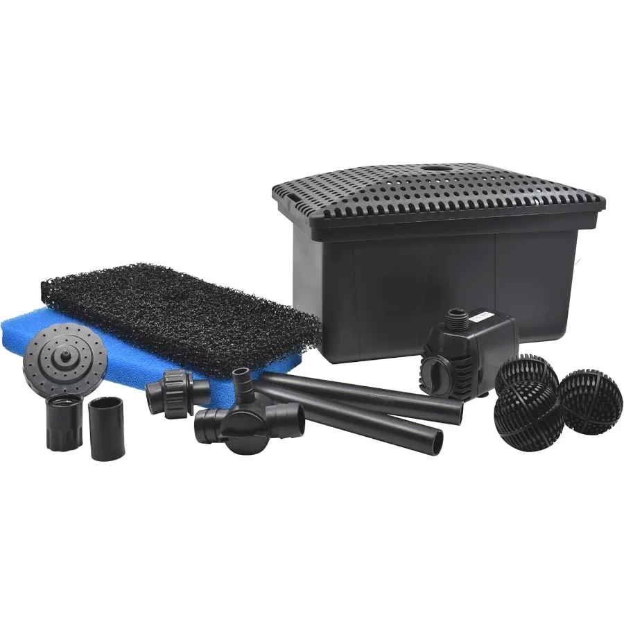 Комплект среднего фильтра с насосом для прудов и водных объектов, черный, эффективная фильтрация и простое обслуживание
Комплект среднего фильтра с насосом для прудов и водных объектов, черный, эффективная фильтрация и простое обслуживание