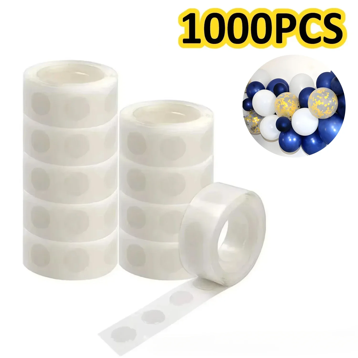 10Roll 1000PCS Double-sided Adhesive Dots Transparent Balloon Adhesive Tape Glue DIY Wedding Birthday Party Holiday Decoration
10Roll 1000PCS Double-sided Adhesive Dots Transparent Balloon Adhesive Tape Glue DIY Wedding Birthday Party Holiday Decoration