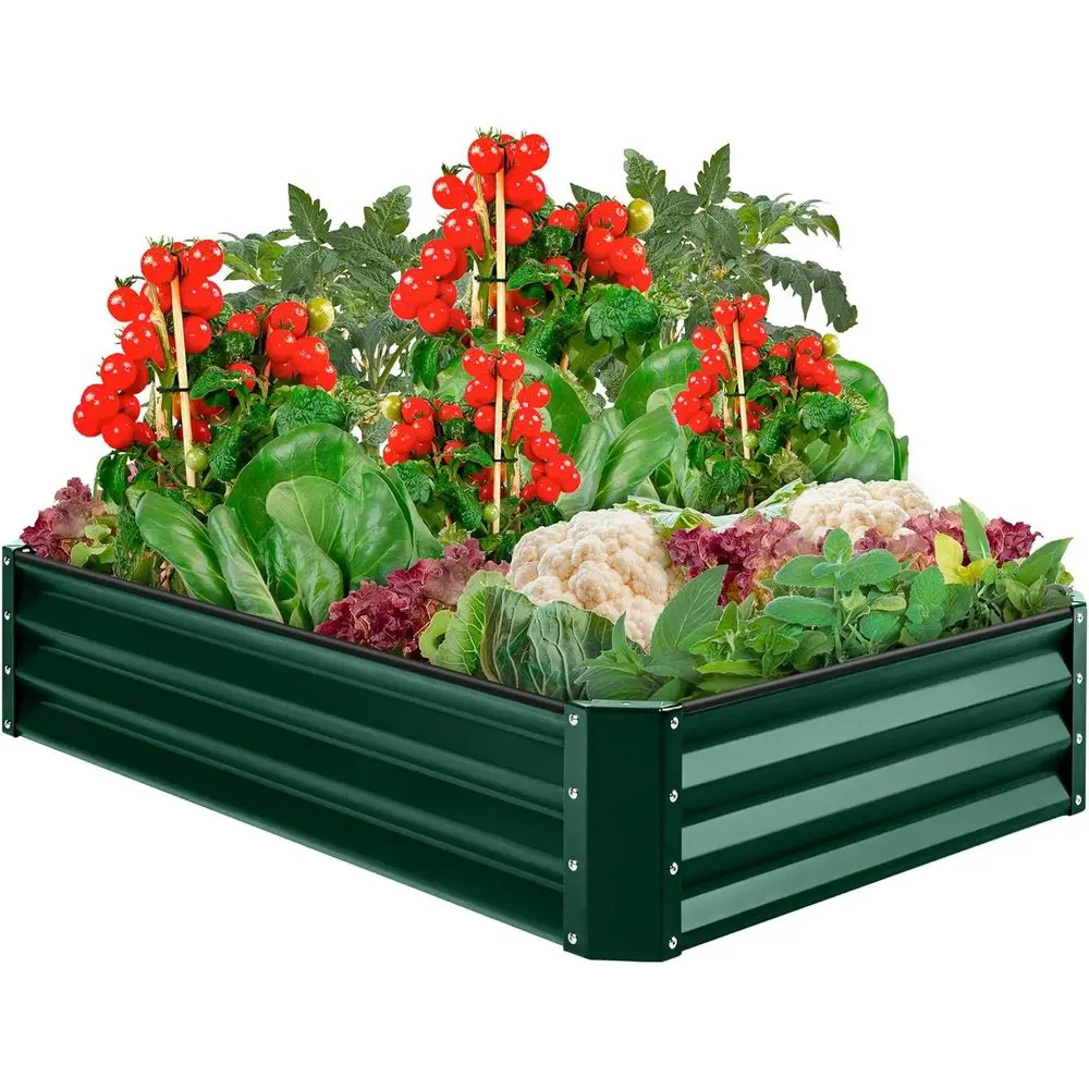 6x3x1ft Outdoor Metal Raised Garden Bed for Vegetables, Flowers, Herbs, and Succulents - Green
6x3x1ft Outdoor Metal Raised Garden Bed for Vegetables, Flowers, Herbs, and Succulents - Green