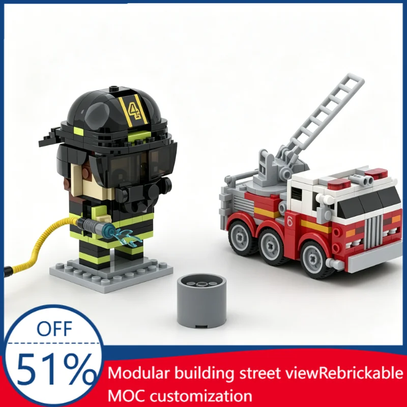 398PCS Creative Fireman CartoonFigure and Fire Truck Diorama Building Blocks Set Custom Puzzle DIY Assembly Educational Toy Gift
398PCS Creative Fireman CartoonFigure and Fire Truck Diorama Building Blocks Set Custom Puzzle DIY Assembly Educational Toy Gift