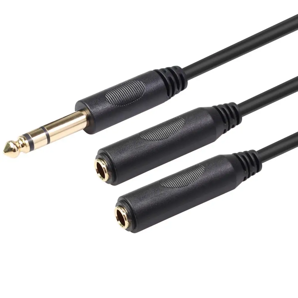 6.35mm Audio Stereo Splitter 20cm Copper EMI Connected Cord To Laptop Shielding Gold Plated Earphone Tools
6.35mm Audio Stereo Splitter 20cm Copper EMI Connected Cord To Laptop Shielding Gold Plated Earphone Tools