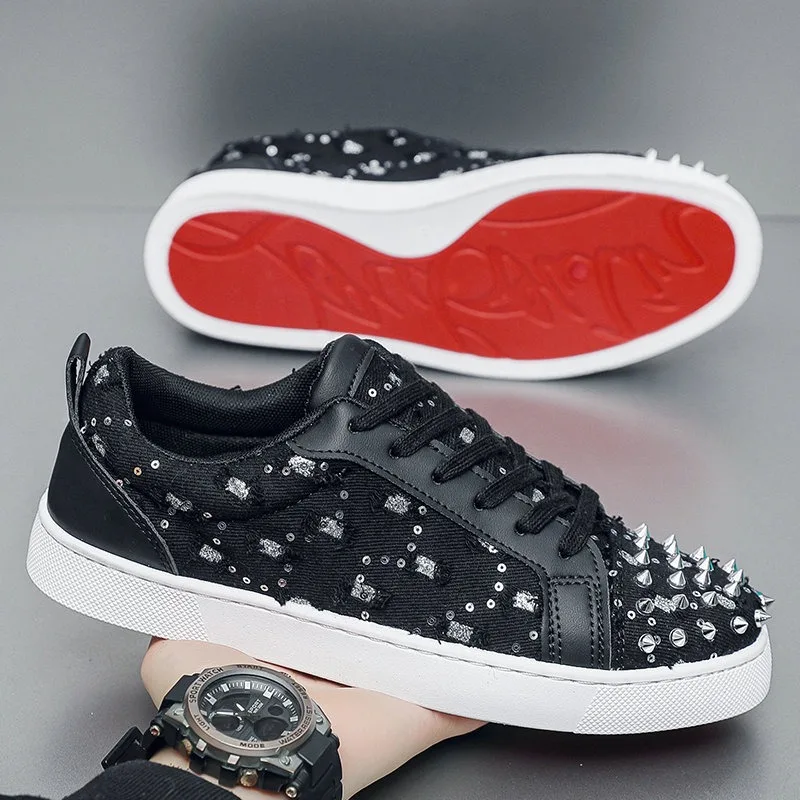 unisex punk canvas shoes for man casual sneaker board shoes with rivets fashionable mens casual shoes for nightclubs
unisex punk canvas shoes for man casual sneaker board shoes with rivets fashionable mens casual shoes for nightclubs